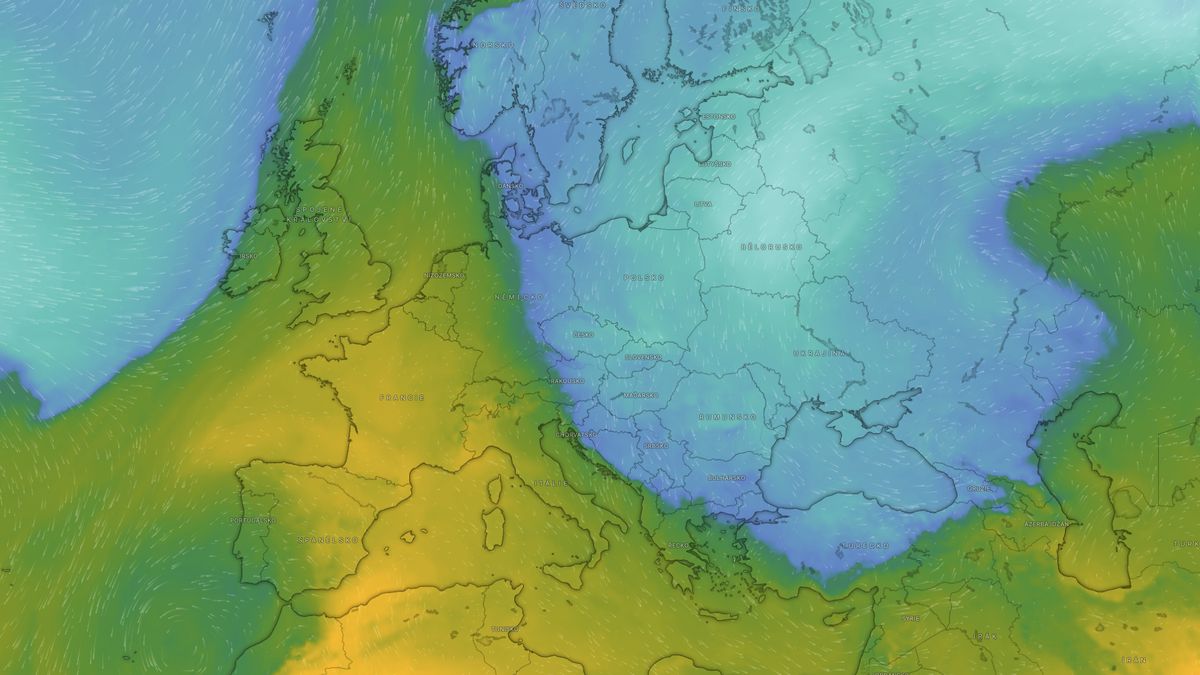 Evropu dělí střet chladu a tepla. V Česku převládne chlad